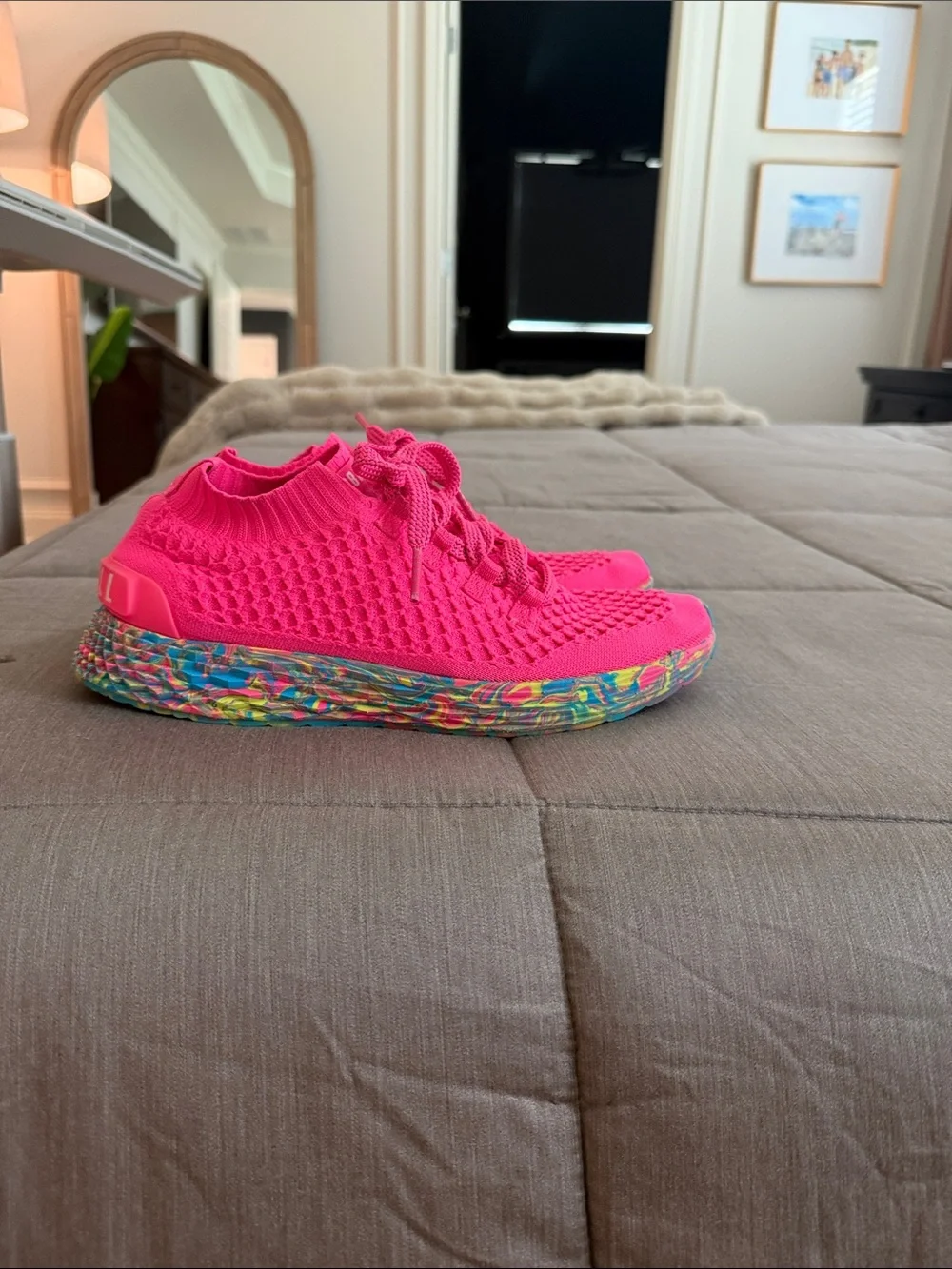 NOBULL Hot Pink Knit Sneakers